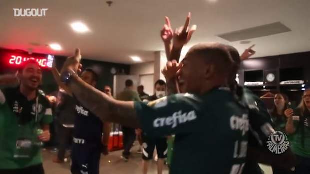 Behind the scenes of the players Palmeiras  celebrate title Libertadores
